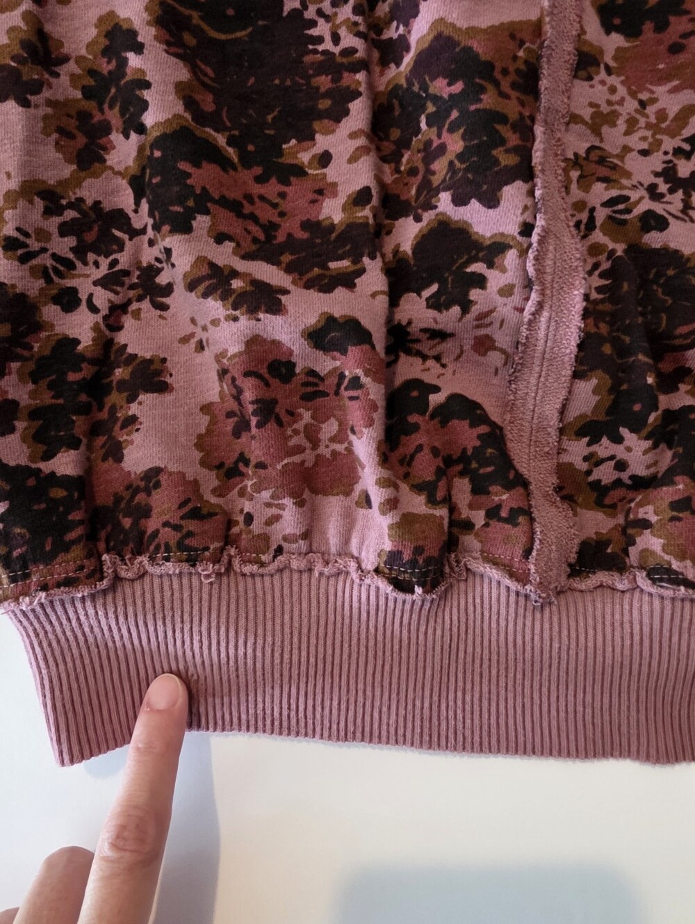 Pilcro by Anthropologie short sleeve sweatshirt top, Size small *FLAW-see Pics - Picture 12 of 12